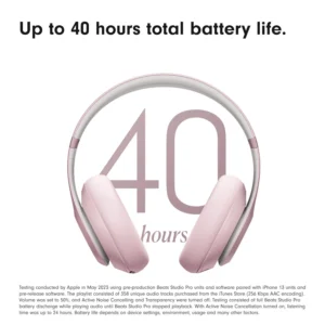 Beats Studio Pro ANC Over-Ear Wireless Headphones (Soft Pink) - Image 2